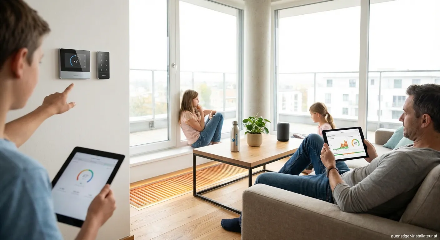 Gersten Haustechnik Fachmann bei der Installation einer modernen Heizungsanlage