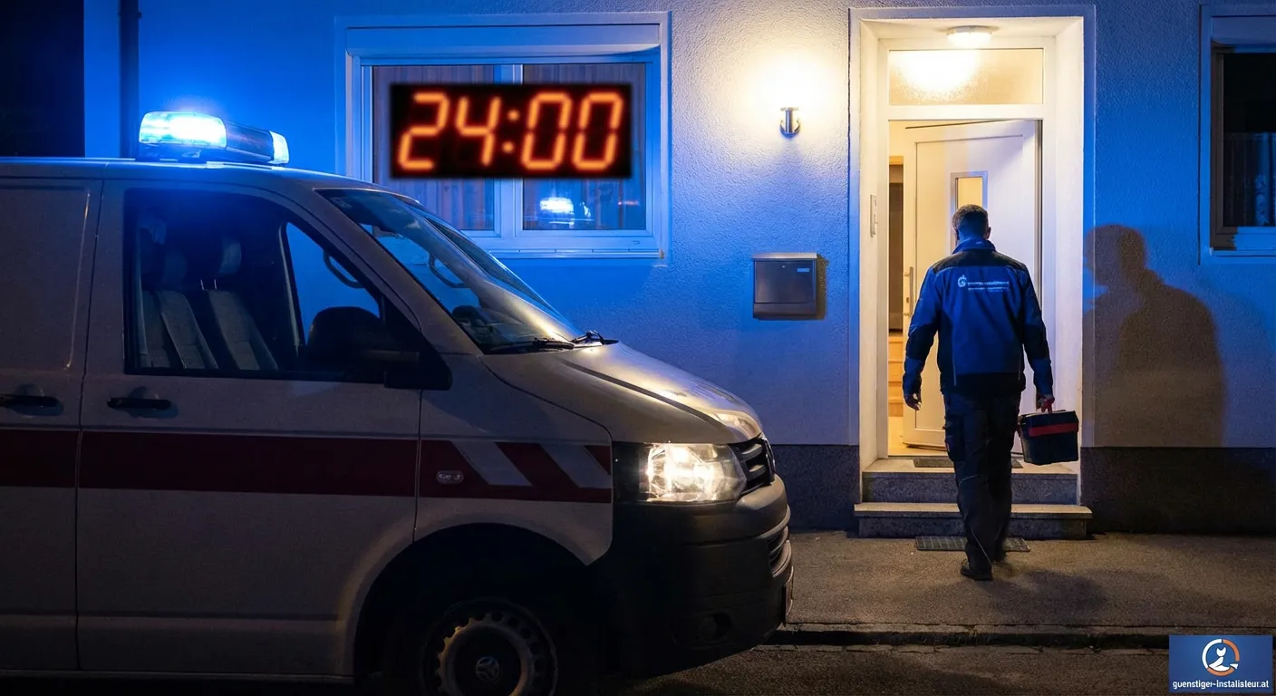 Techniker beim Heizung und Sanitär Notdienst Einsatz