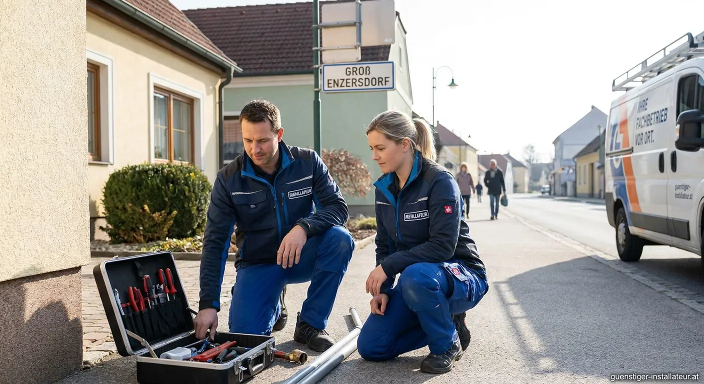 Installateure bei der Arbeit in Groß Enzersdorf